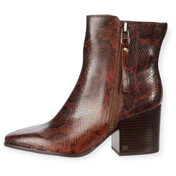 Sam Edelman Snake Print Carlysle Ankle Boot - Picture 2 of 15